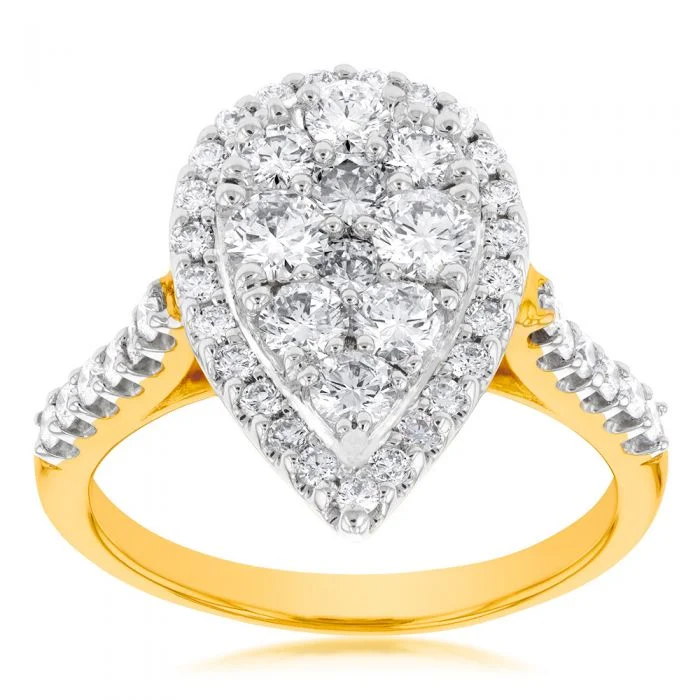 9ct Yellow Gold 2 Carat Luminesce Laboratory Grown Diamond Ring