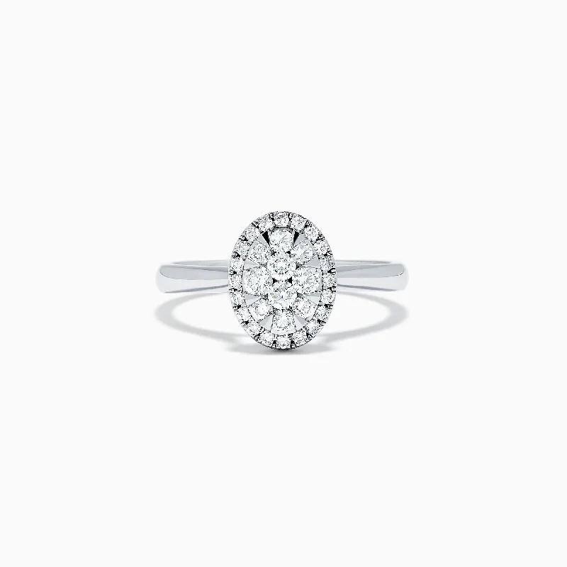 Bouquet 14K White Gold Diamond Ring, 0.46 TCW