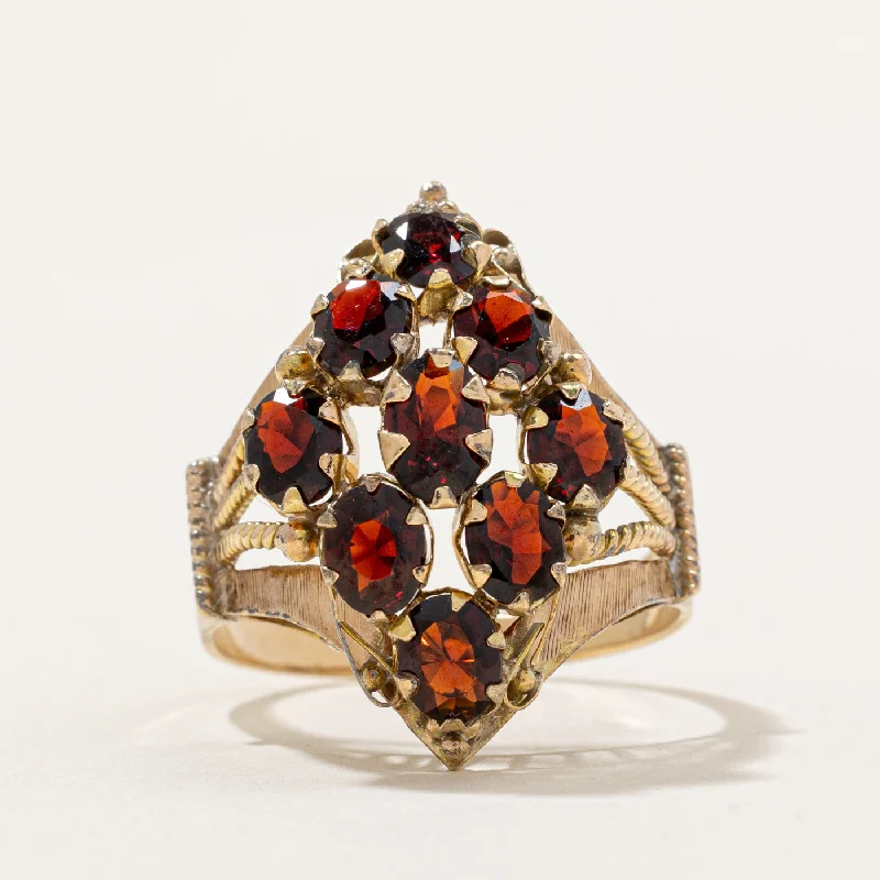 Garnet Cocktail Ring | 3.42ctw | SZ 9 |