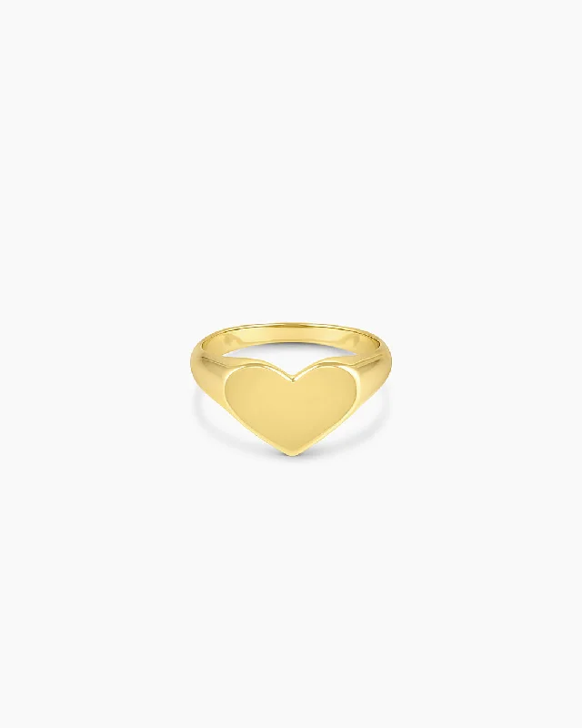 Louise Heart Signet Ring