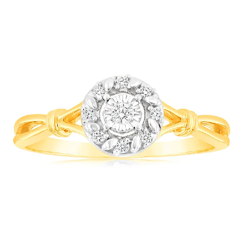 Luminesce Lab Grown Diamond Ring in 9ct Yellow Gold