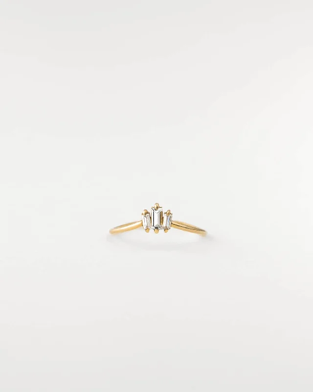 Prisma White Sapphire Ring