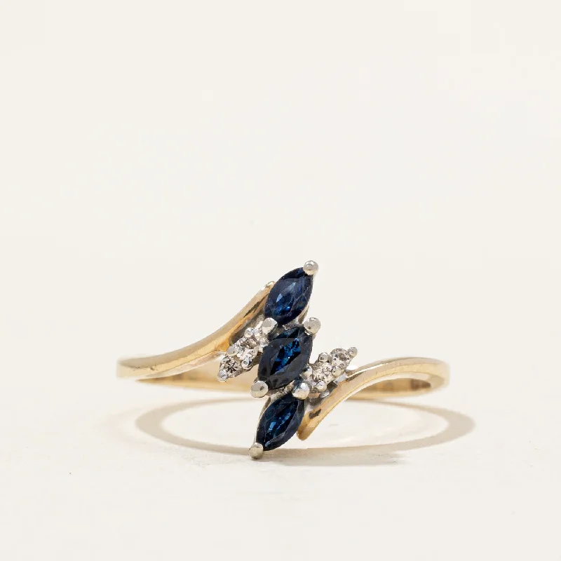 Sapphire & Diamond Waterfall Ring | 0.27ctw, 0.02ctw | SZ 7 |