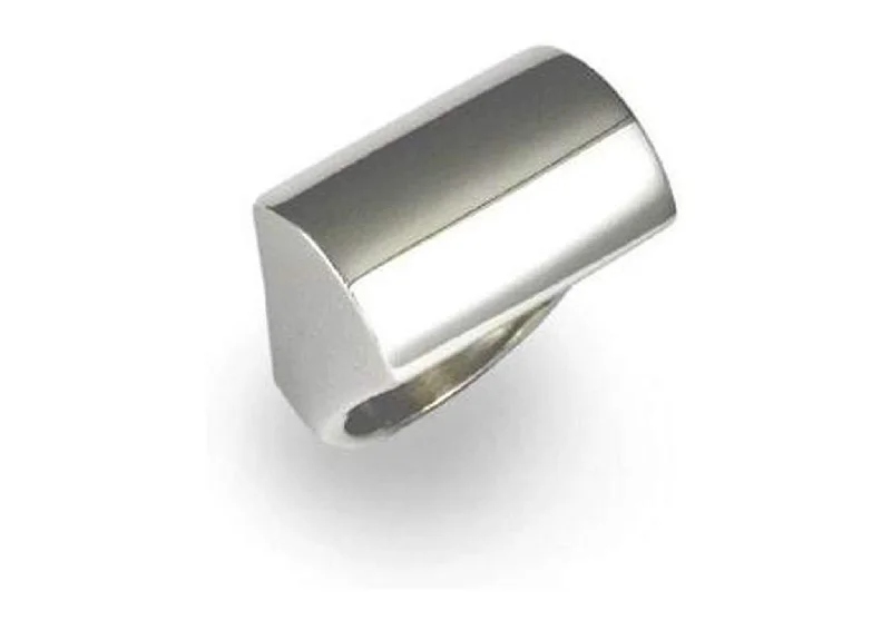 Rectangle Dome Ring, Sterling Silver