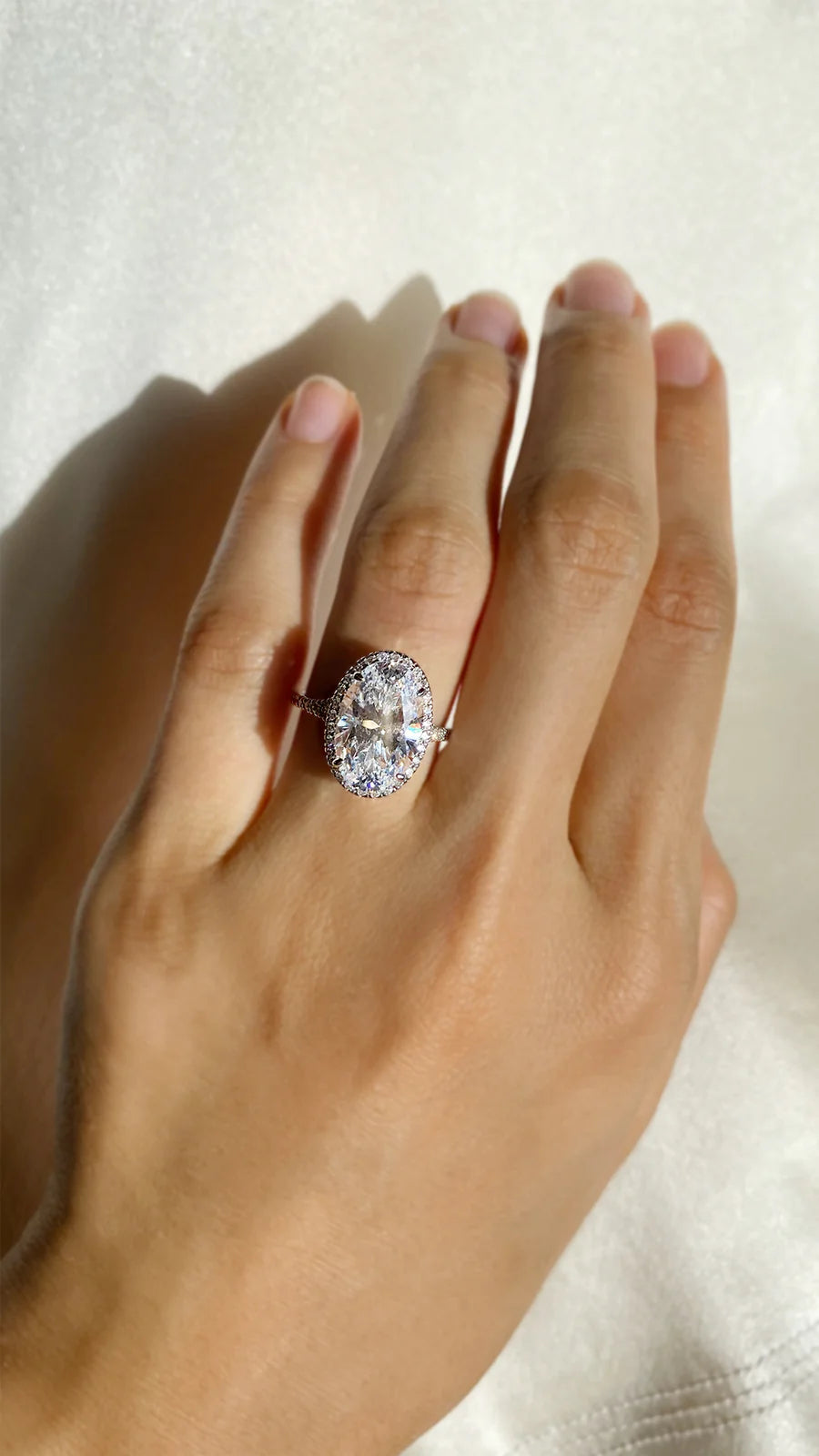 Solitaire White Zircon Ring