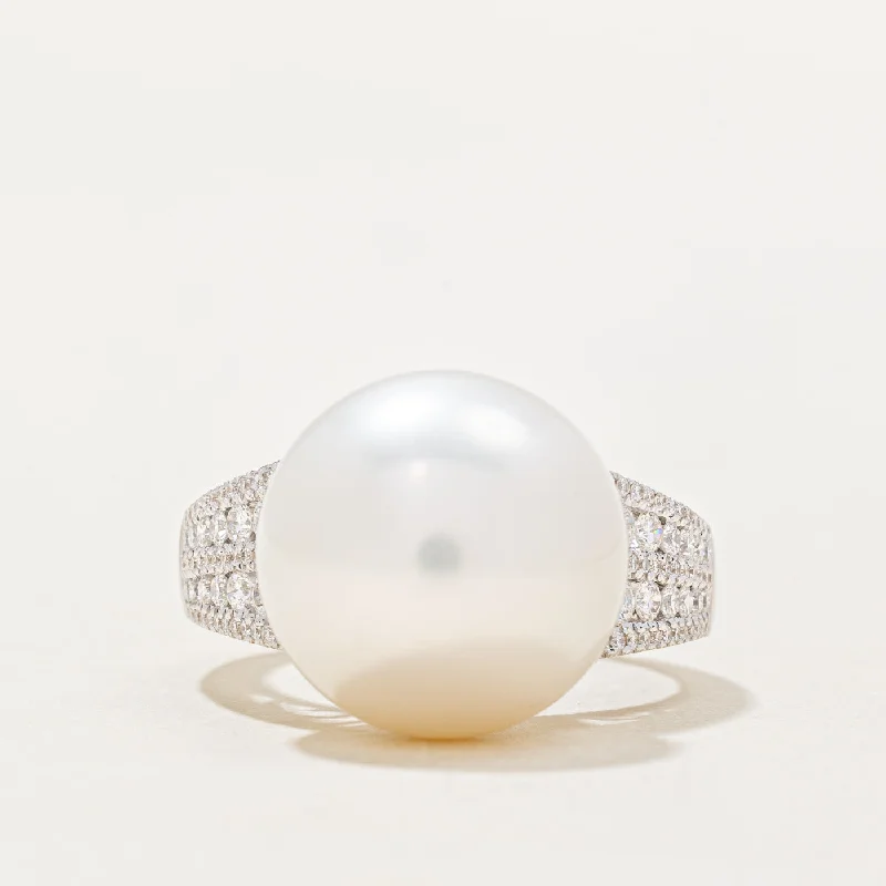 South Sea Pearl & Diamonds Ring | 0.77ctw, 0.13ctw | SZ 6.75 |