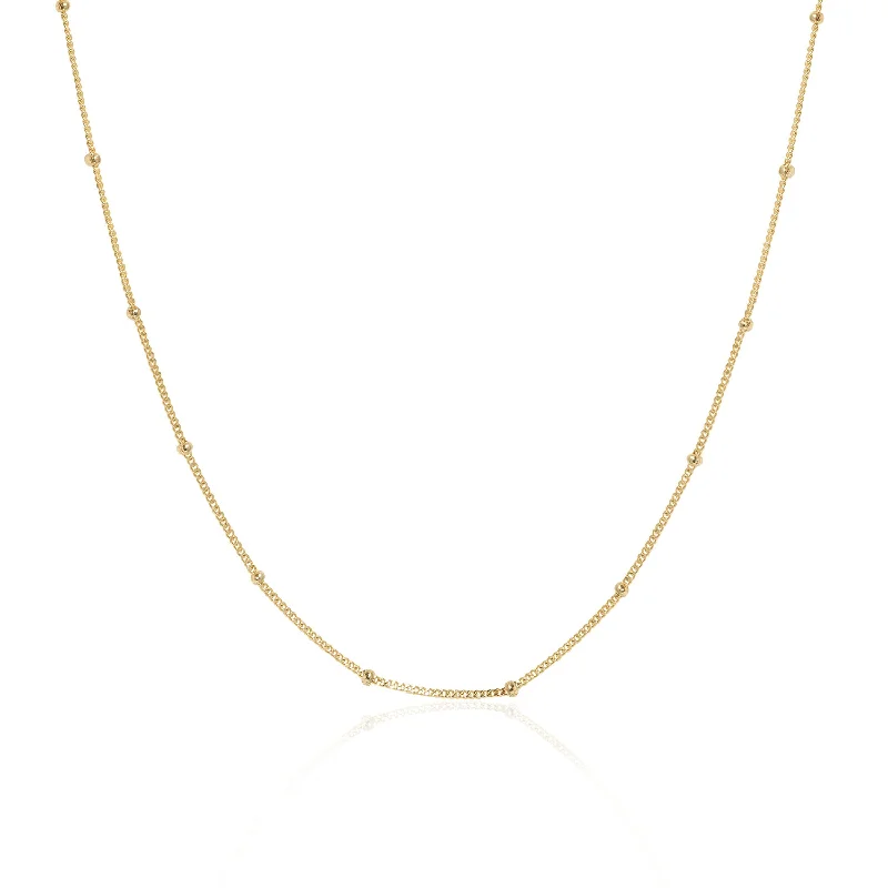 14k Gold Eros Satellite Chain Necklace