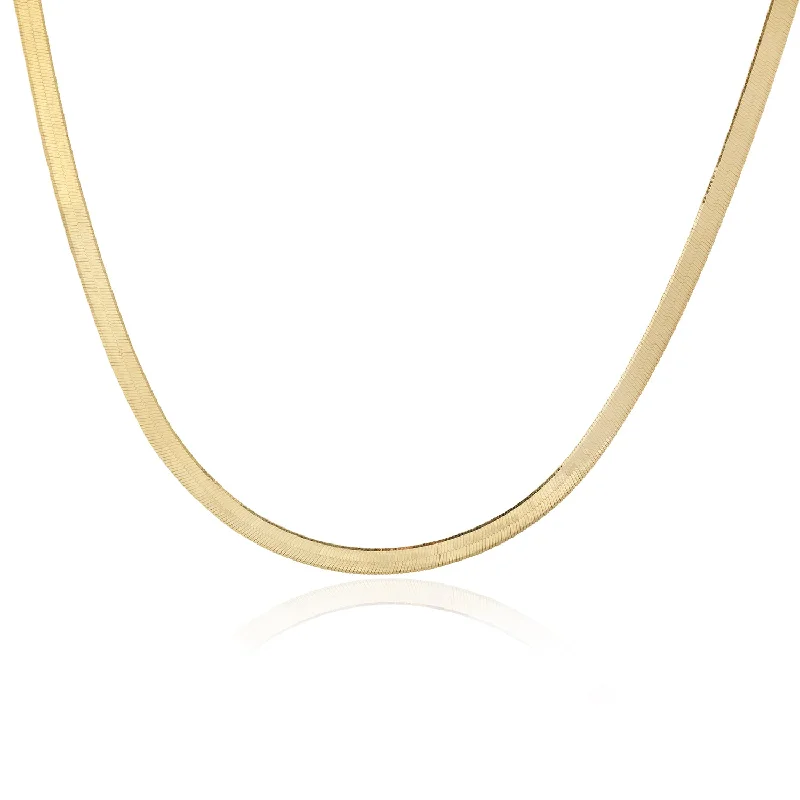 Herringbone 14k Chain Necklace | 4.5mm