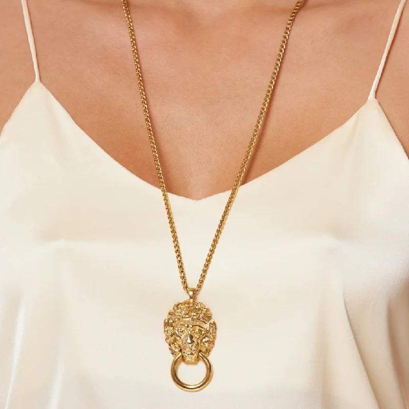 Lion Head Pendant Necklace