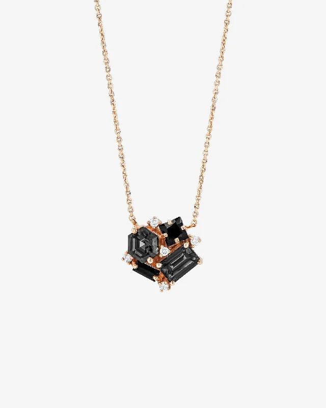 Amalfi Black Mix Blossom Pendant