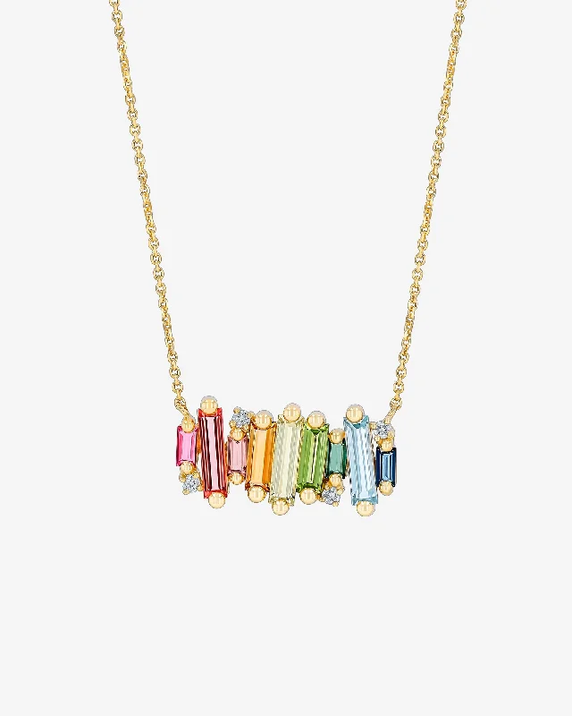 Amalfi Burst Rainbow Stacker Pendant