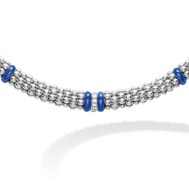 Blue Caviar Single Station Diamond Caviar Necklace