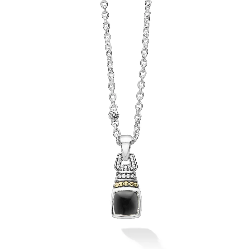 Caviar Color Onyx Pendant Necklace