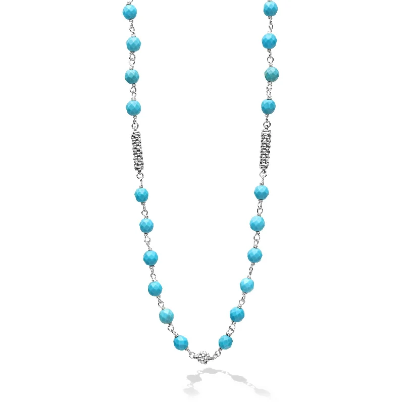 Caviar Icon Turquoise Beaded Necklace