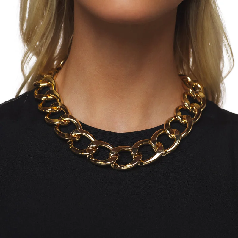 Polished Gold Link Necklace