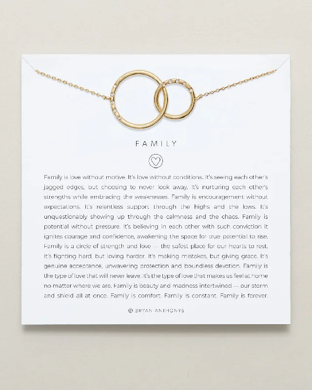 Family Interlocking Circles Necklace