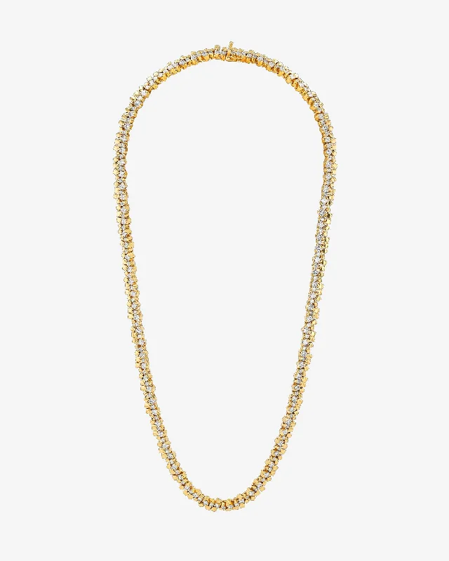 Golden Diamond Tennis Necklace