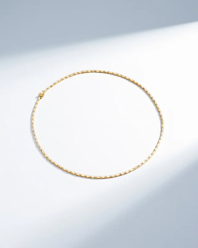 Linear Full Diamond Tennis Necklace