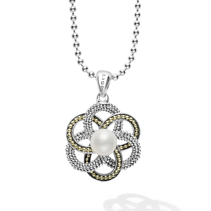 Love Knot Pearl Love Knot Pendant Necklace