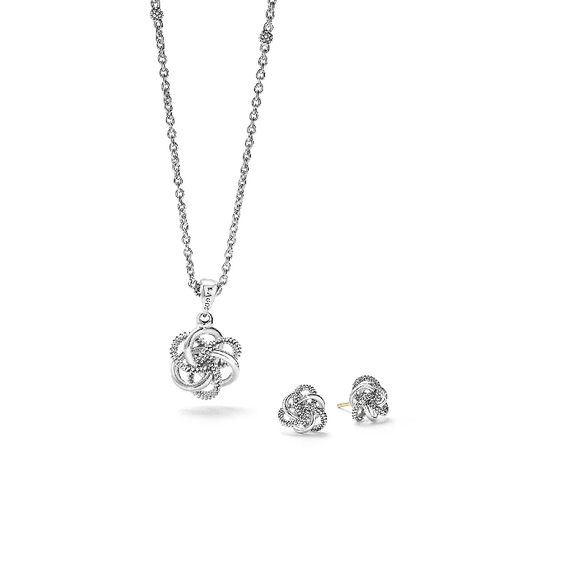 Love Knot Sterling Silver Love Knot Gift Set