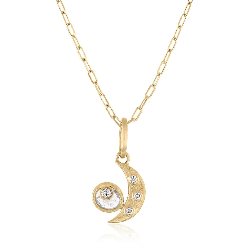 LUNAR DIAMOND SLICE NECKLACE