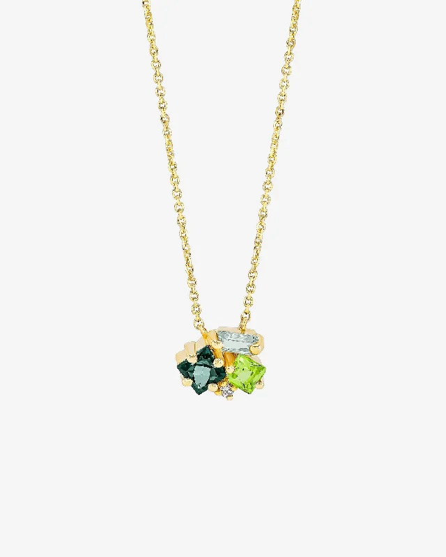 Nadima Green Mix Cluster Pendant