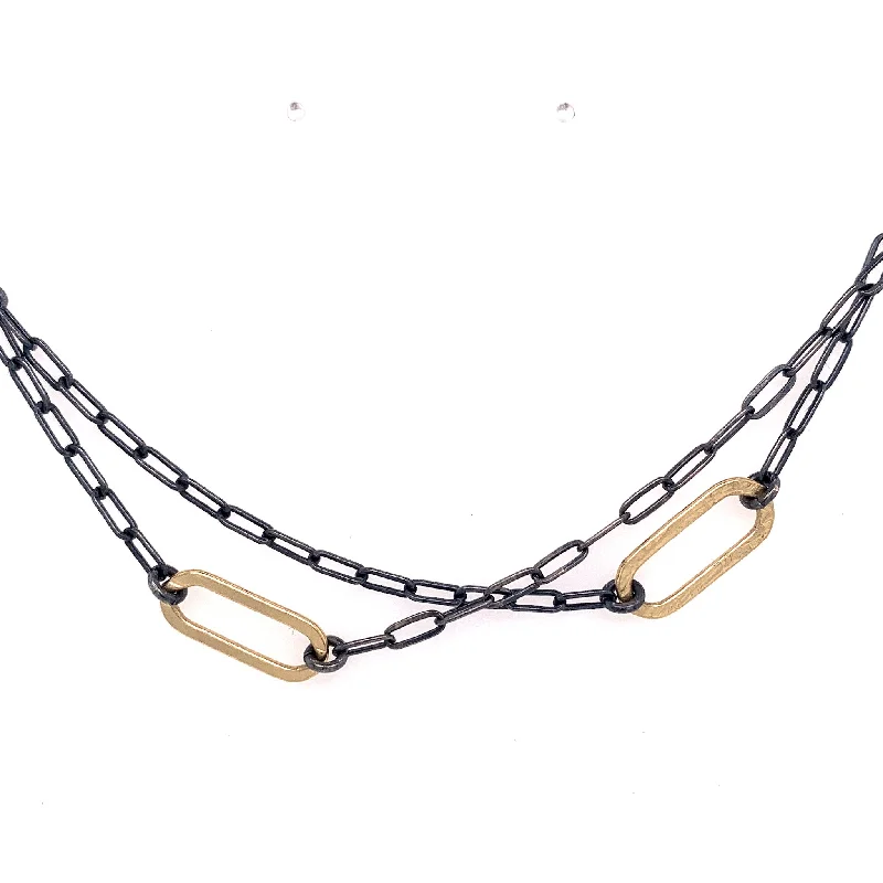 Off Center Ovals Necklace (N1868)