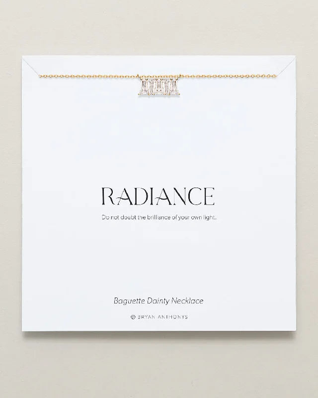 Radiance Baguette Dainty Necklace