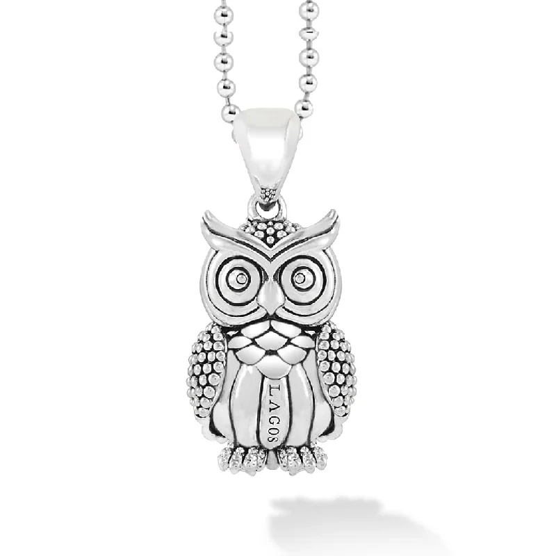 Rare Wonders Owl Pendant Necklace