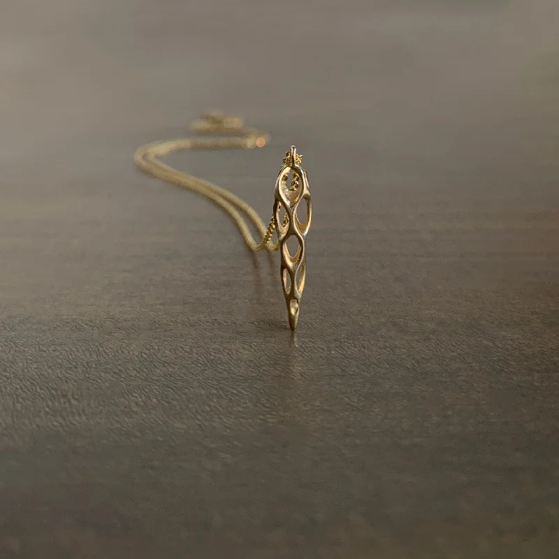 Small Gold Cholla Pendant