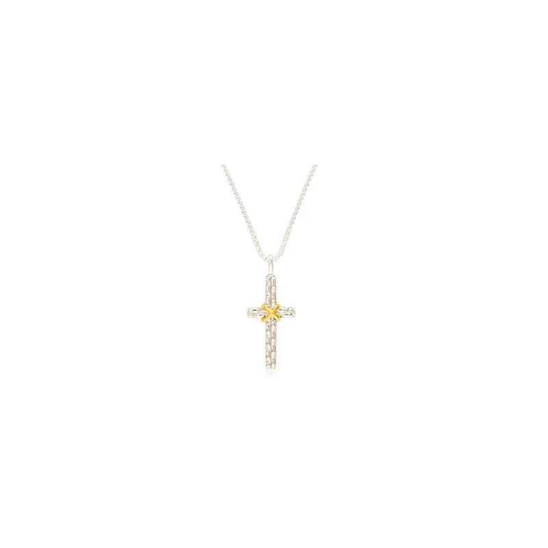 Pietra Collection Two-Tone Cross Pendant