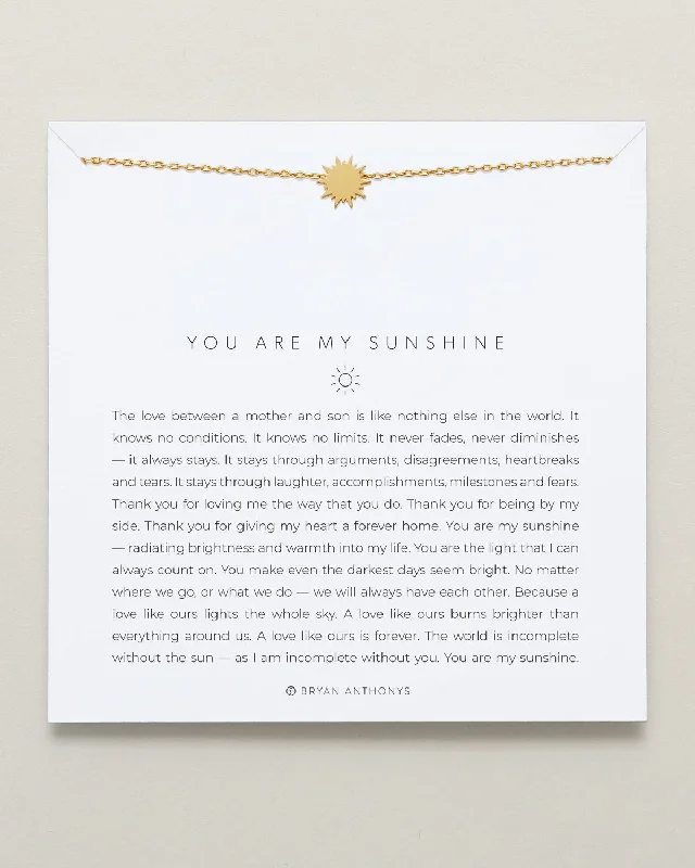 You Are My Sunshine Icon Necklace (Mother Son)