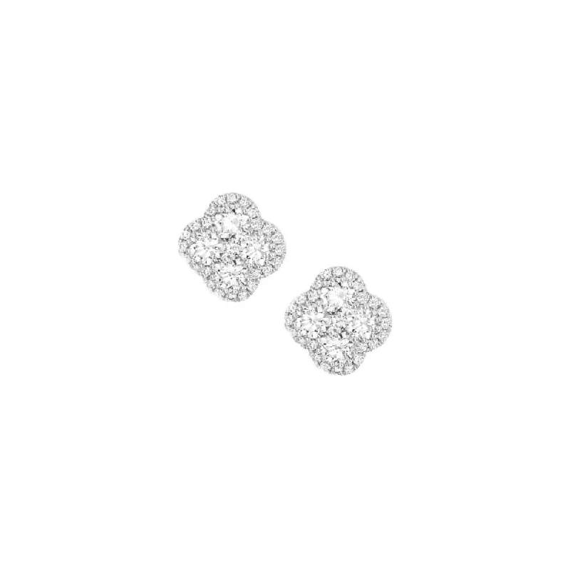 Diamond Precious Pastel Clover Studs