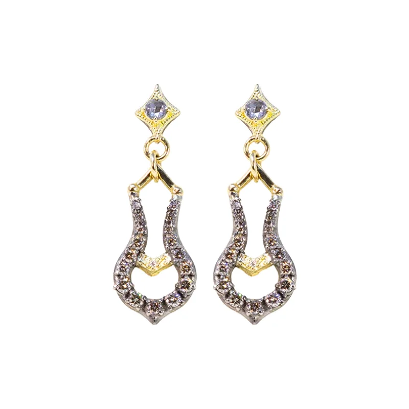 Diamond Horseshoe Earrings