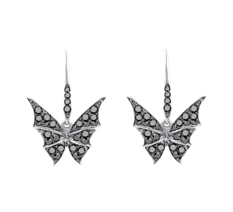 Black Diamond Fly by Night Nocturnal Drop Earrings