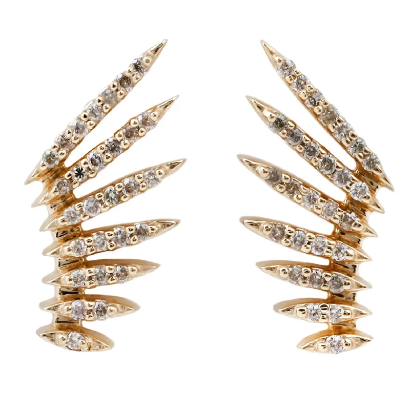 Flying Wings & Diamonds Earrings