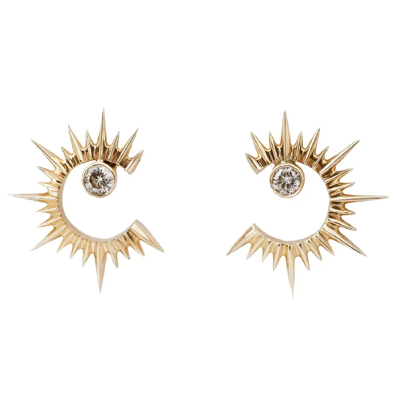 Sun & Moon Diamond Earrings