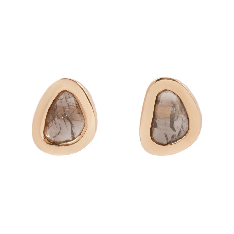 Polki Diamond Slice Studs