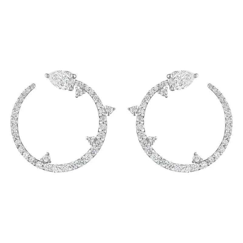 Diamond Forward Facing Constellation Hoops