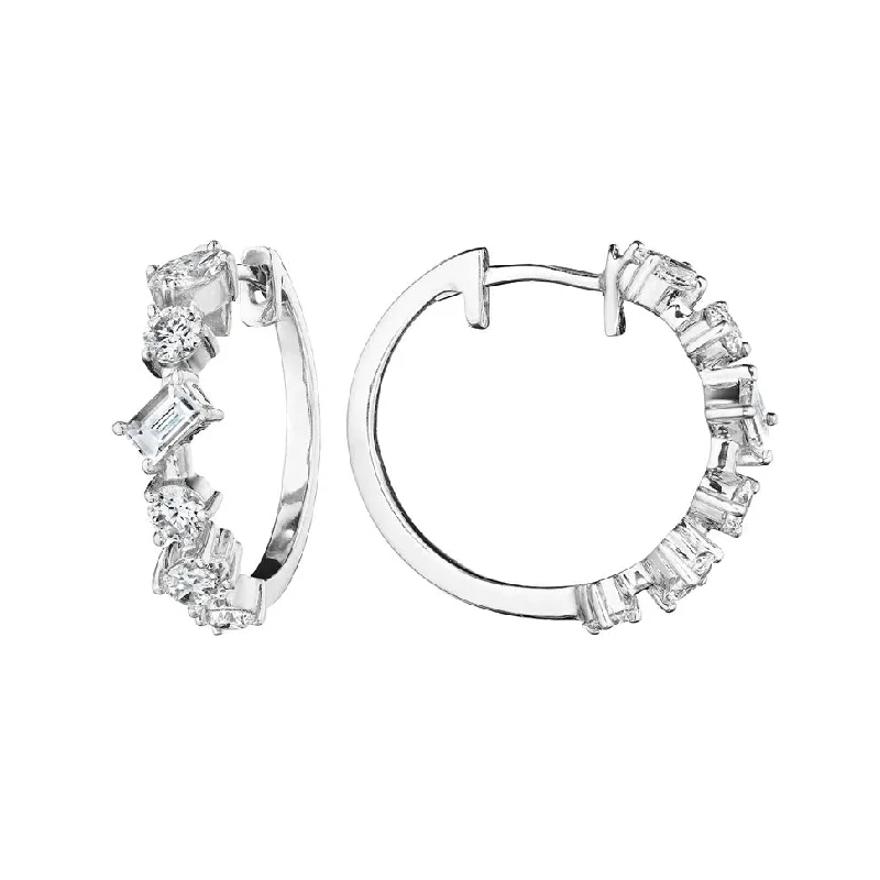 Diamond Mixed Shape Hoops