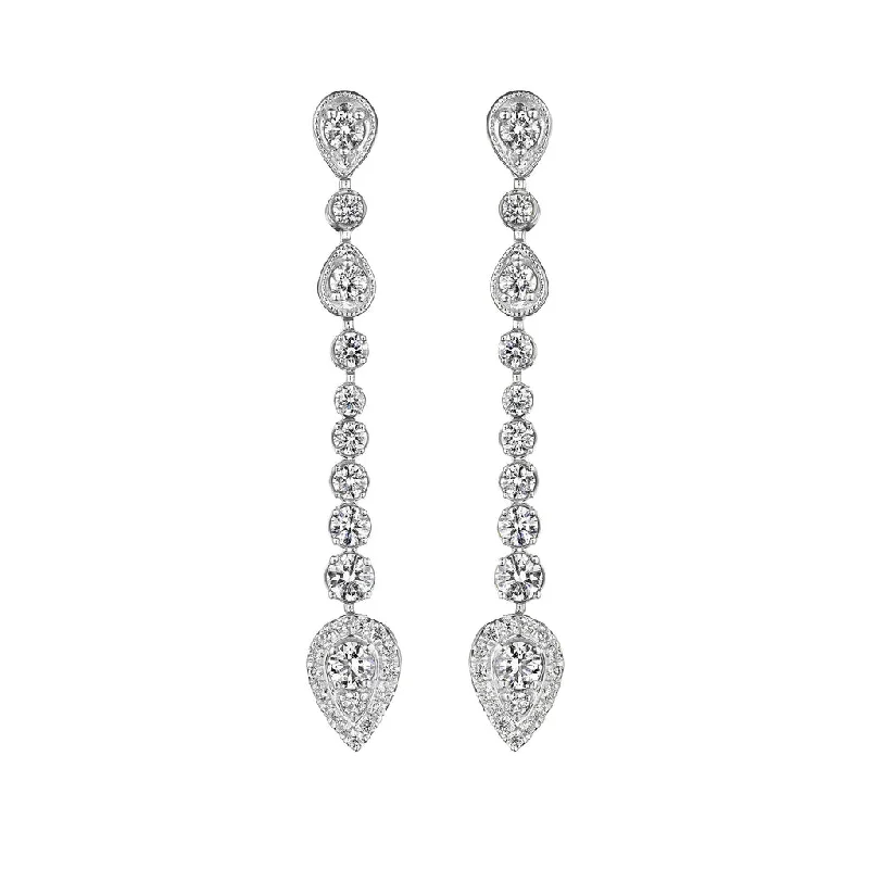 Diamond Wave Drop Earrings