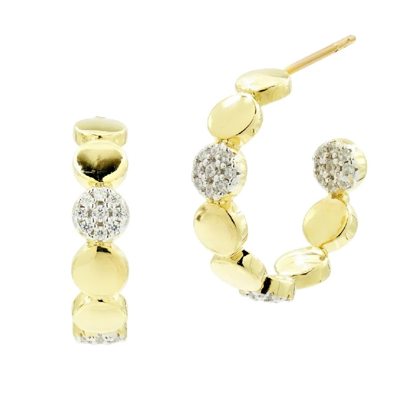 Freida Rothman Radiance Pavé Station Hoop Earrings