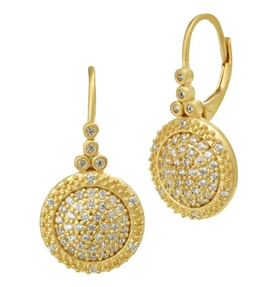 Freida Rothman Small Times Square Leverback Earrings