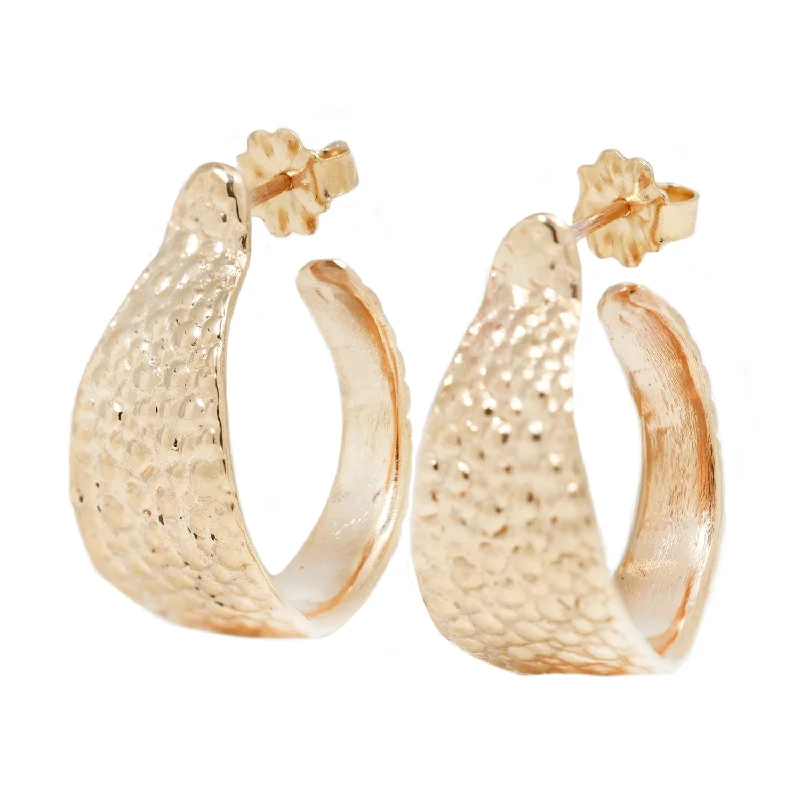 Gold Stingray Cuff Hoops