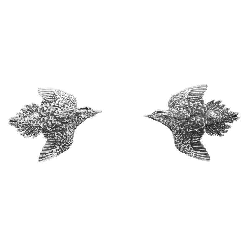 Grainger McKoy Sterling Silver Large Dove Earrings