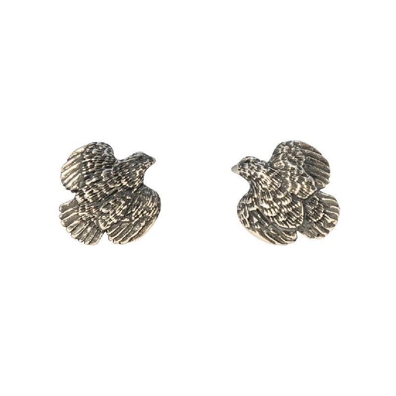 Grainger McKoy Sterling Silver Small Quail Earrings