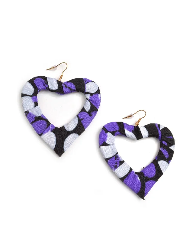 Heart Fabric Earrings