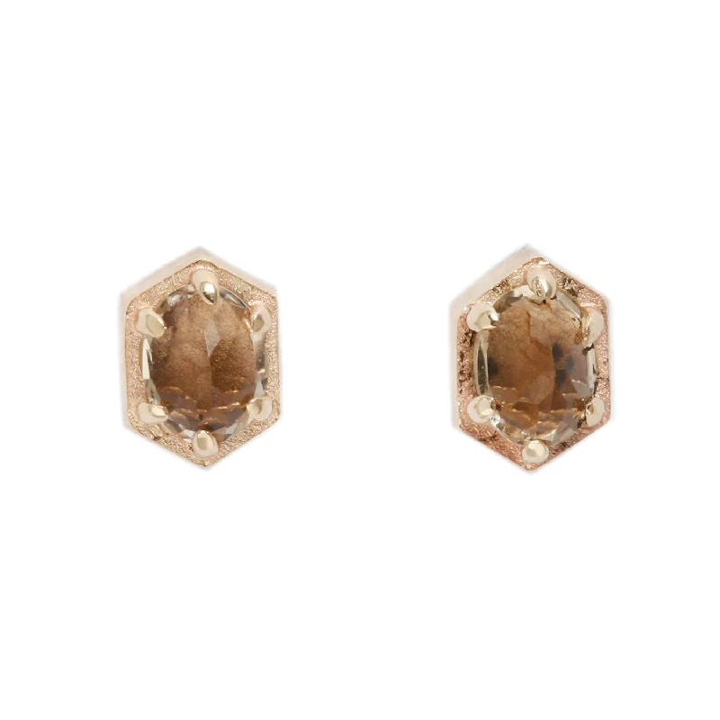 Hexagon Champagne Studs