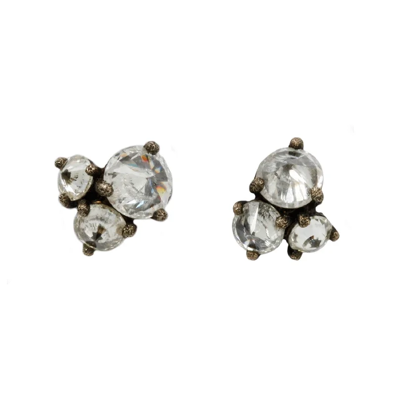 Inverted Diamond Cluster Studs