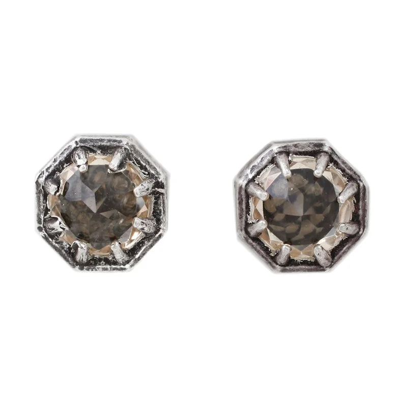 Champagne Quartz Studs